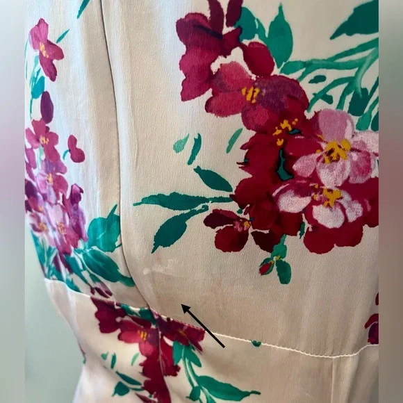 Dolce & Gabbana Silk Floral Midi Dress, Authentic, Pink & Green IT 40/US 4 *read - Picture 8 of 15